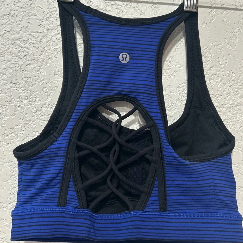 Lululemon Athletica Black and Blue Sports Bra